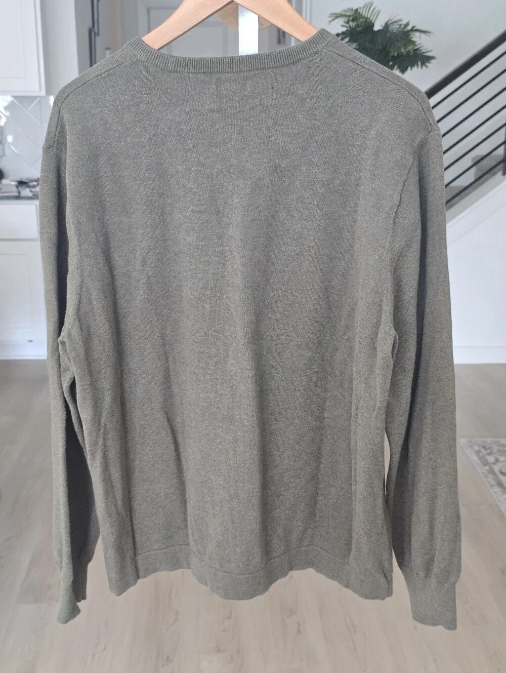 J.Crew 100% Cotton Crew Neck Sweater Gray XL Lightweight Classic Pullover